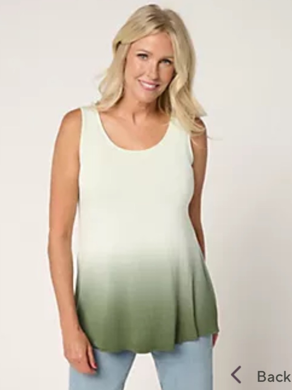 Logo layers by Lori Goldstein dipped dyed tank top